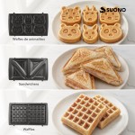 Sandwichera 3 En 1 Negro