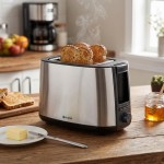 Tostadora 2 Panes 750W Acero