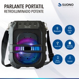Parlante Portátil Led
