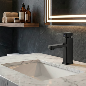 Griferia De Baño Cuadrada Negro