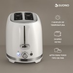 Tostadora Retro 2 Panes 850W Blanco