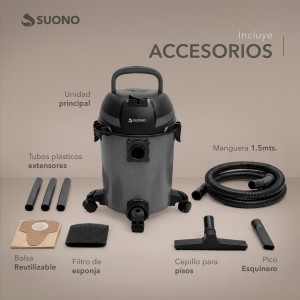 Aspiradora De Tacho 10L 600W Gris