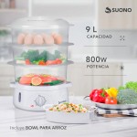 Vaporera Eléctrica De Alimentos Blanco