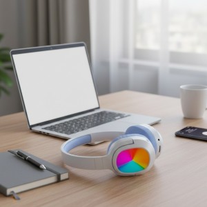 Auricular Vincha Rgb Celeste