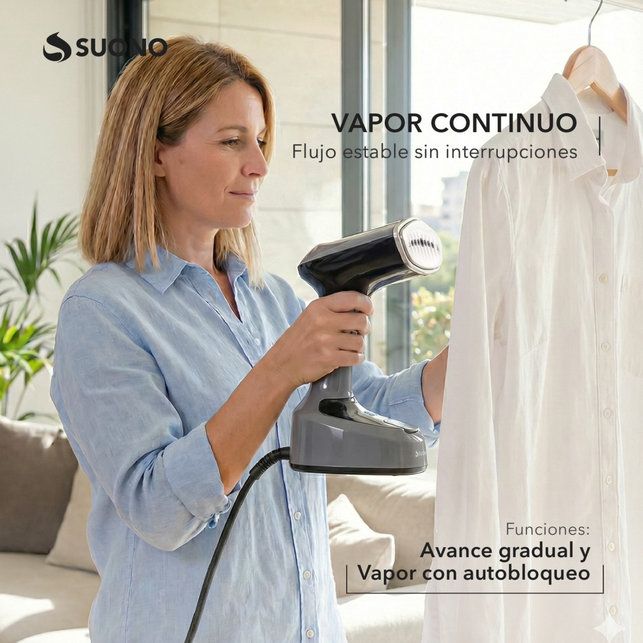 Vaporizador De Prendas Gris
