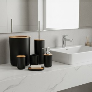 Kit De Baño 6 Piezas Negro