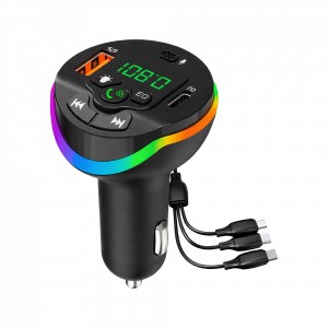 Transmisor Fm Y Cargador Auto Negro