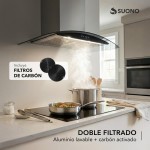 Campana 200W Cubretubo x2 ACERO