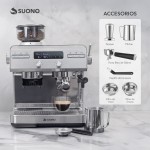 Cafetera Espresso Atelier Suono Con Molinillo Acero