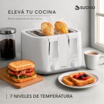Tostadora Eléctrica 4 Rebanadas Blanco