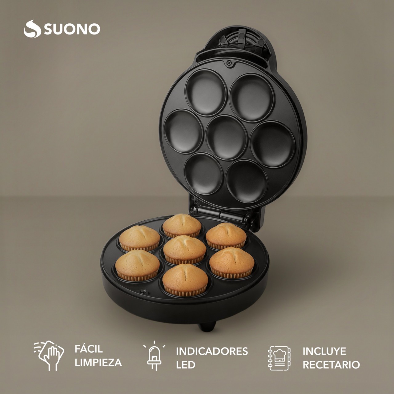 Maquina Para Cupcake 1000W Negro
