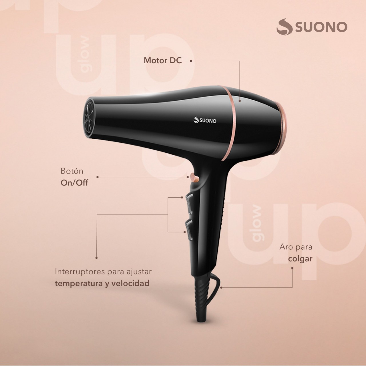 Secador De Pelo 1800W Negro