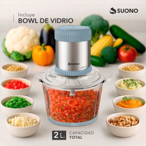 Picadora De Alimentos 500W 2L Azul