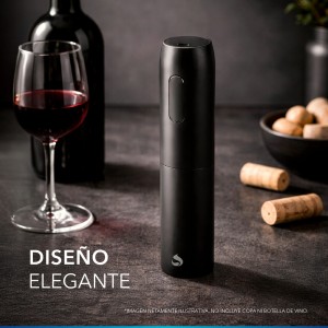 Sacacorcho Eléctrico Recargable Usb Negro