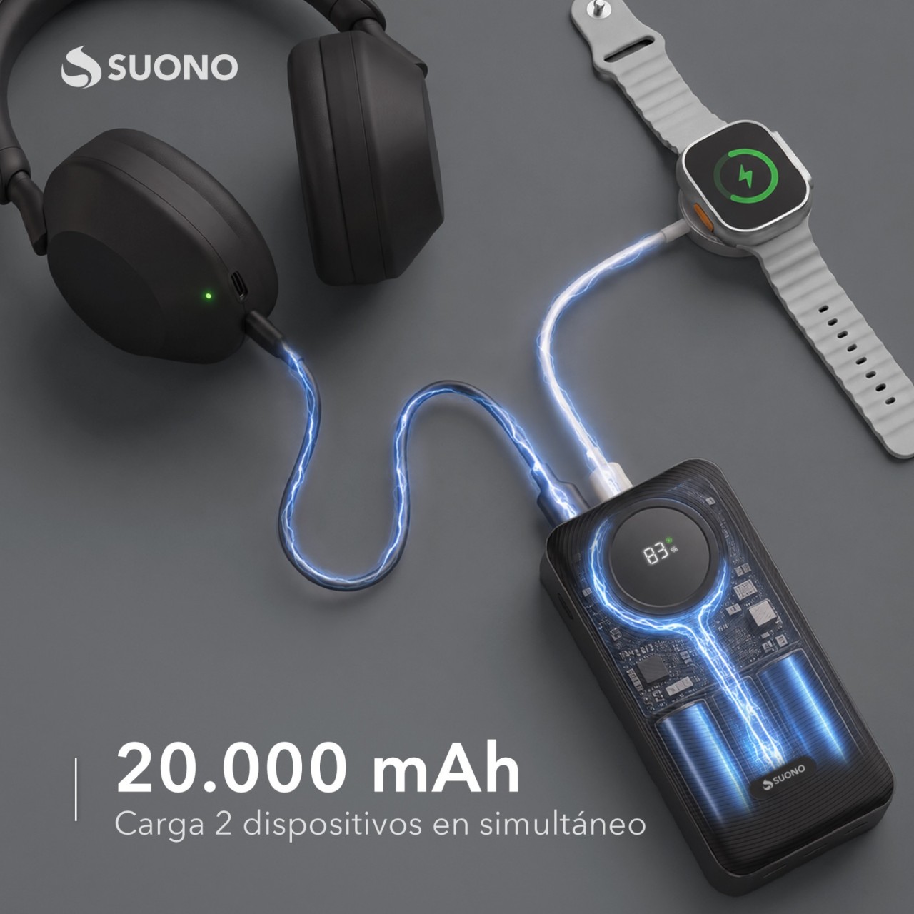 Power Bank 20000Mah Pd52 Negro