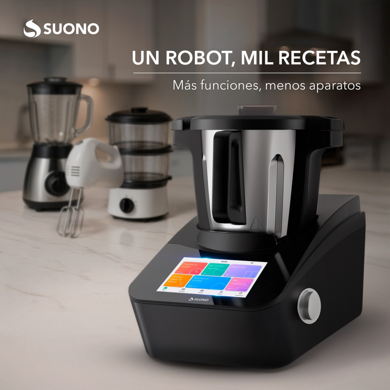 Robot De Cocina 1700W 4,7L 8 Acc. Negro