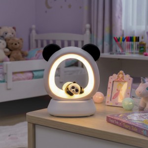 Lampara Velador Oso Panda Blanco
