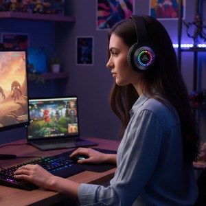 Auricular Vincha Rgb Negro