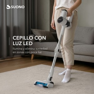 Aspiradora Vertical Inalámbrica Flexible Suono 2 En 1 Blanco