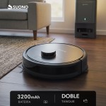 Aspiradora Robot Láser Base Autolimpiante Negro