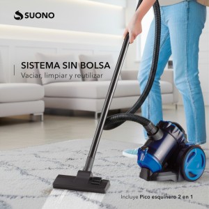 Aspiradora Trineo Ciclónica Suono 2L Negro