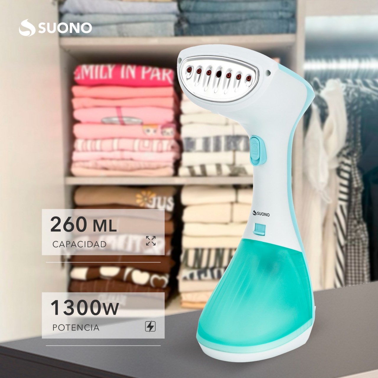 Vaporizador De Prendas Suono VERDE