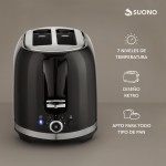 Tostadora Retro 2 Panes 850W Negro