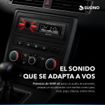 Estéreo Desmontable Suono Bluetooth Usb Mp3 Fm Negro