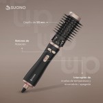 Cepillo Secador Giratorio Voluminizador Negro