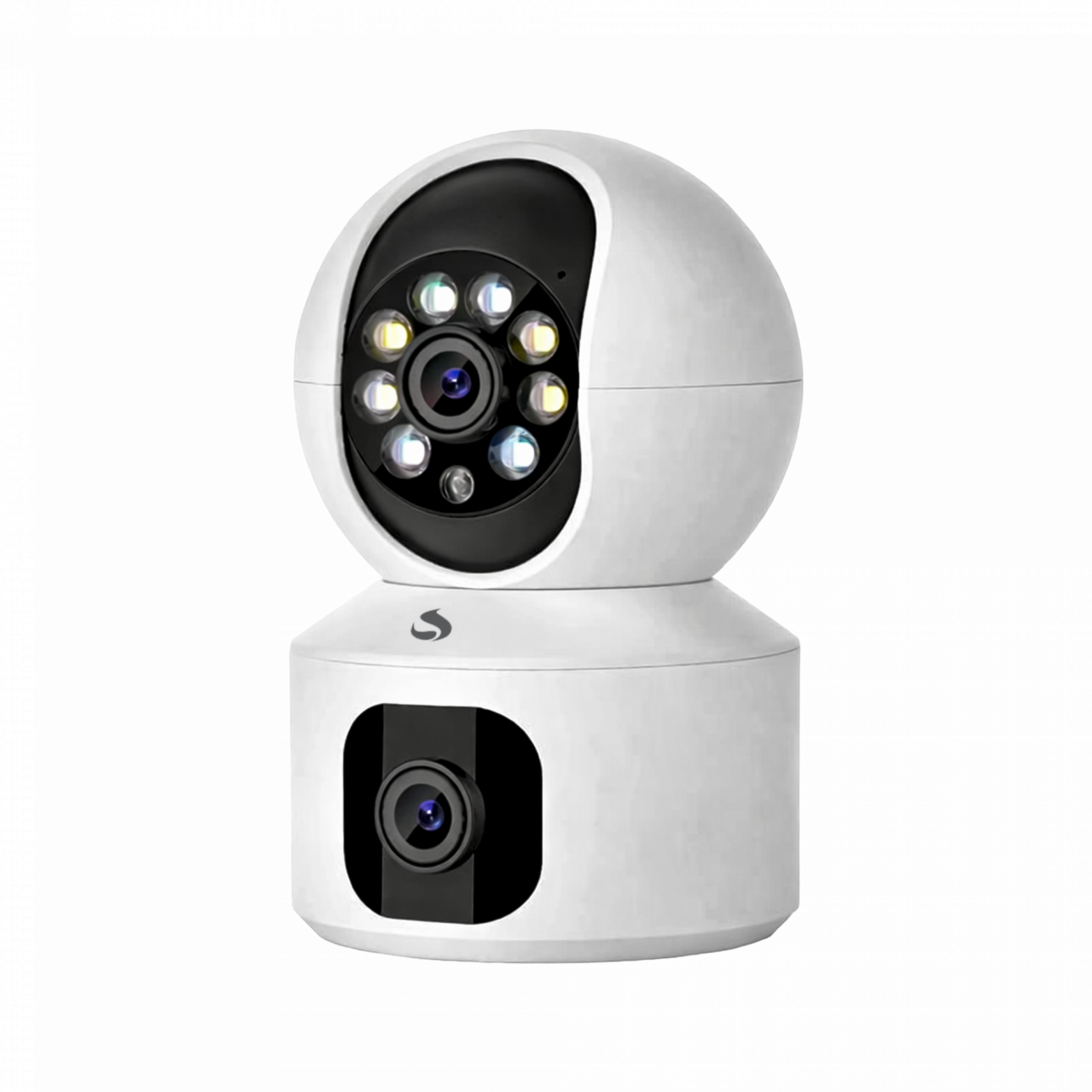 Cámara Seguridad Wifi 360° Doble Blanco