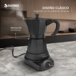 Cafetera Italiana Elec 6 Tazas NEGRO