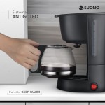 Cafetera De Filtro Eléctric 12 Tazas 1200Ml Semiautomática Negro