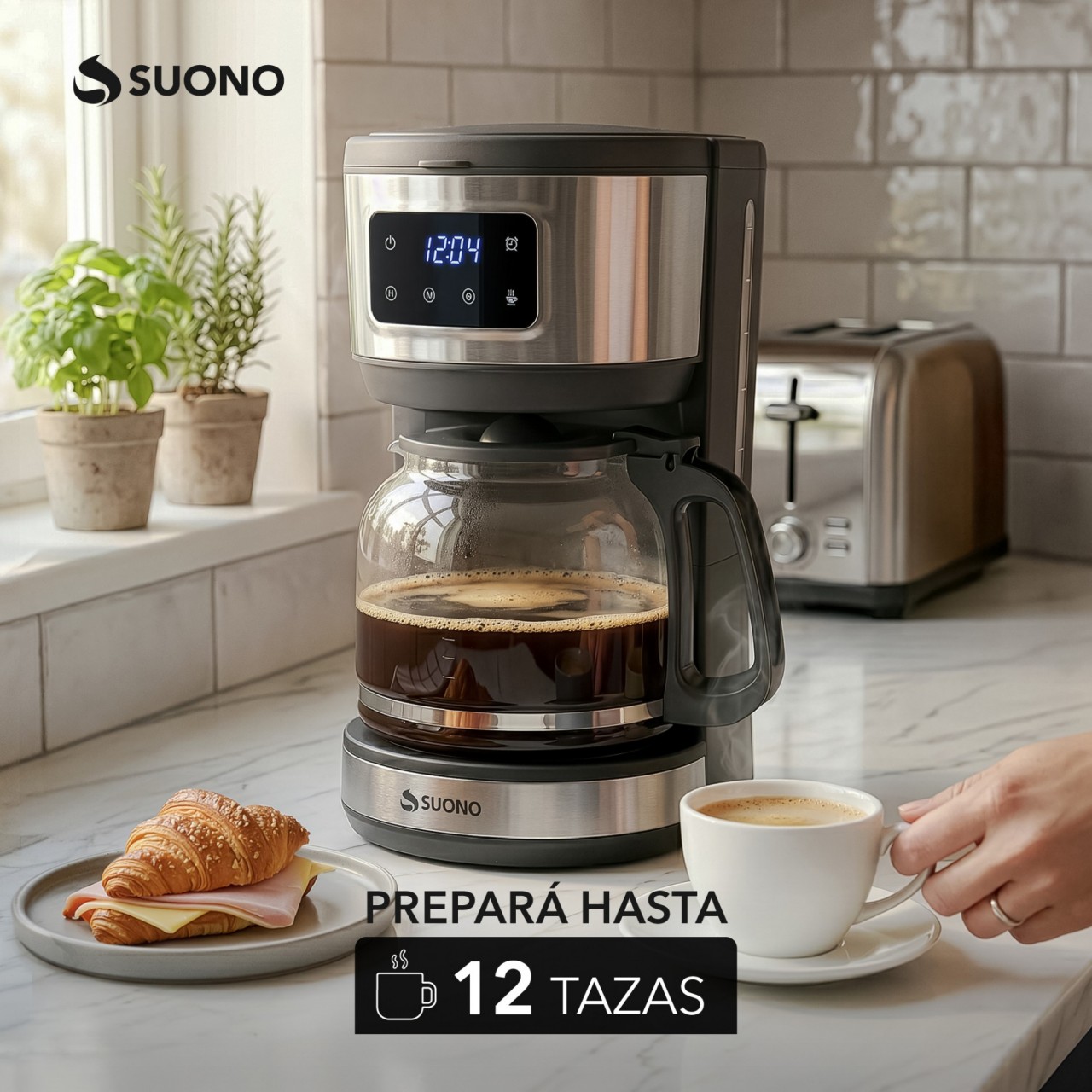 Cafetera Filtro Digital 1.8L ACERO