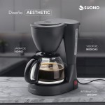 Cafetera De Filtro Eléctric 12 Tazas 1200Ml Semiautomática Negro