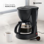Cafetera De Filtro Eléctric 12 Tazas 1200Ml Semiautomática Negro