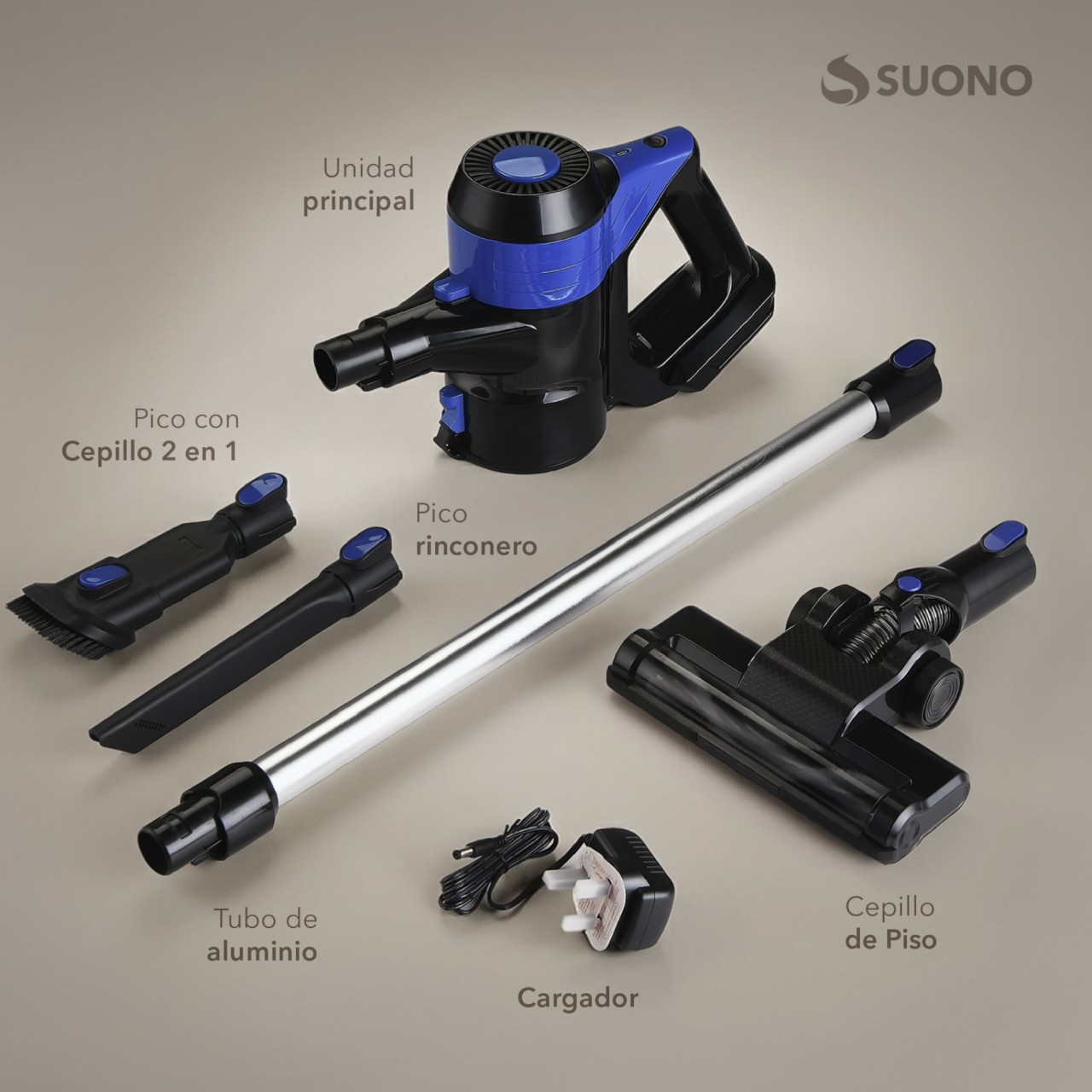Aspiradora Vertical Inalámbrica 120W Negro
