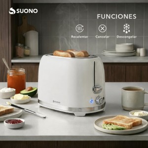 Tostadora Retro 2 Panes 850W Blanco