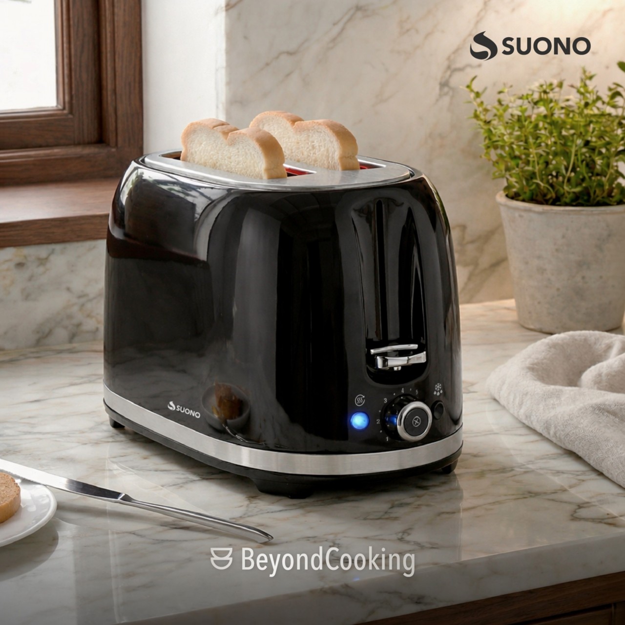 Tostadora Retro 2 Panes 850W Negro