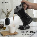 Cafetera Italiana Elec 6 Tazas NEGRO