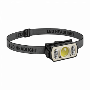 Linterna Frontal Led Sensor Usb Negro