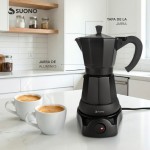 Cafetera Italiana Elec 6 Tazas NEGRO