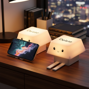 Lampara Soporte Celular Blanco