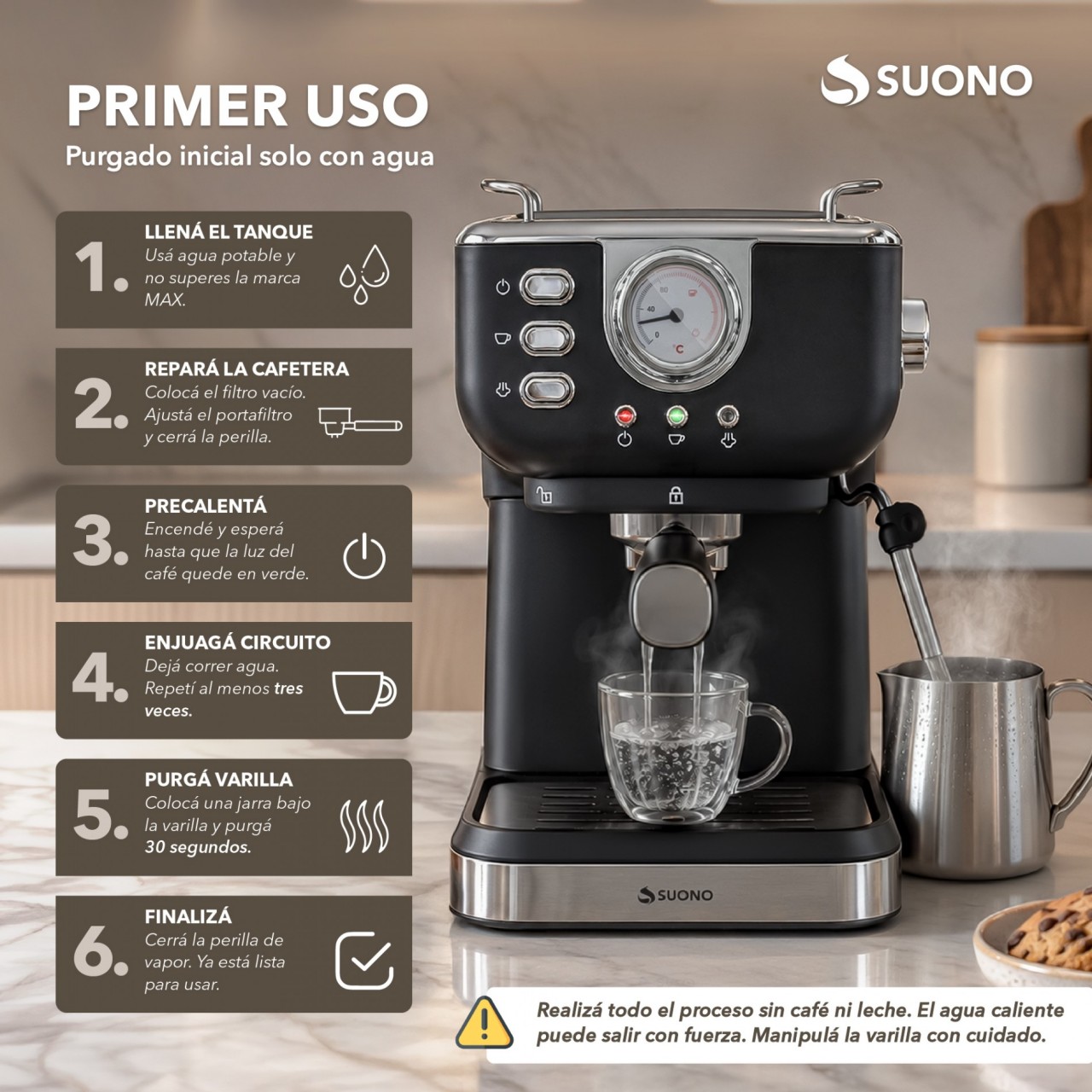 ESPRESSO COFFEE MAKER VINTAGE NEGRO