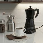 Cafetera Italiana Elec 6 Tazas NEGRO