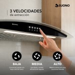 Campana 200W Cubretubo x1 ACERO
