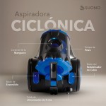 Aspiradora Trineo Ciclónica Suono 2L Negro