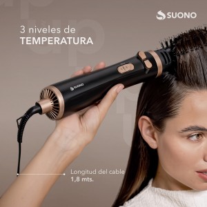 Cepillo Secador Giratorio Voluminizador Negro