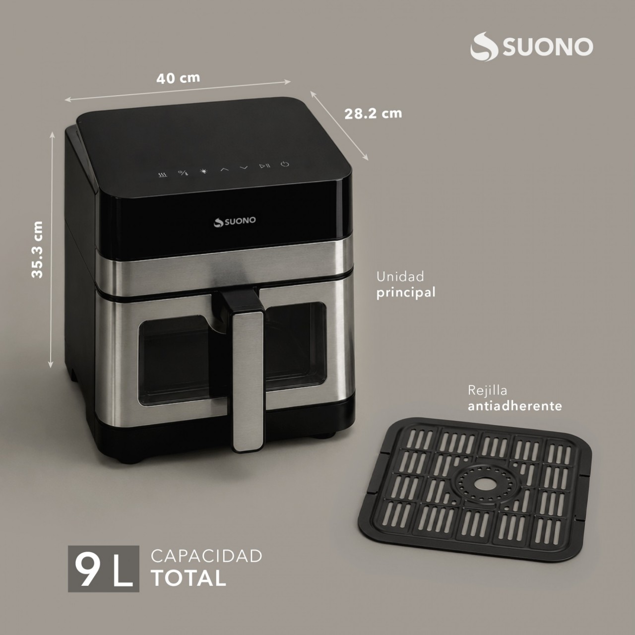 Air Fryer Digital Edge Acero