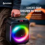 Parlante Bluetooth Suono 6.5" Rgb Negro