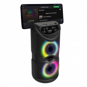 Parlante Portátil 2X3" Luces Led